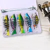 5Pcs Sinking Wobblers Fishing Lures Multi-Section Hard Bait for Pike Bass Trout