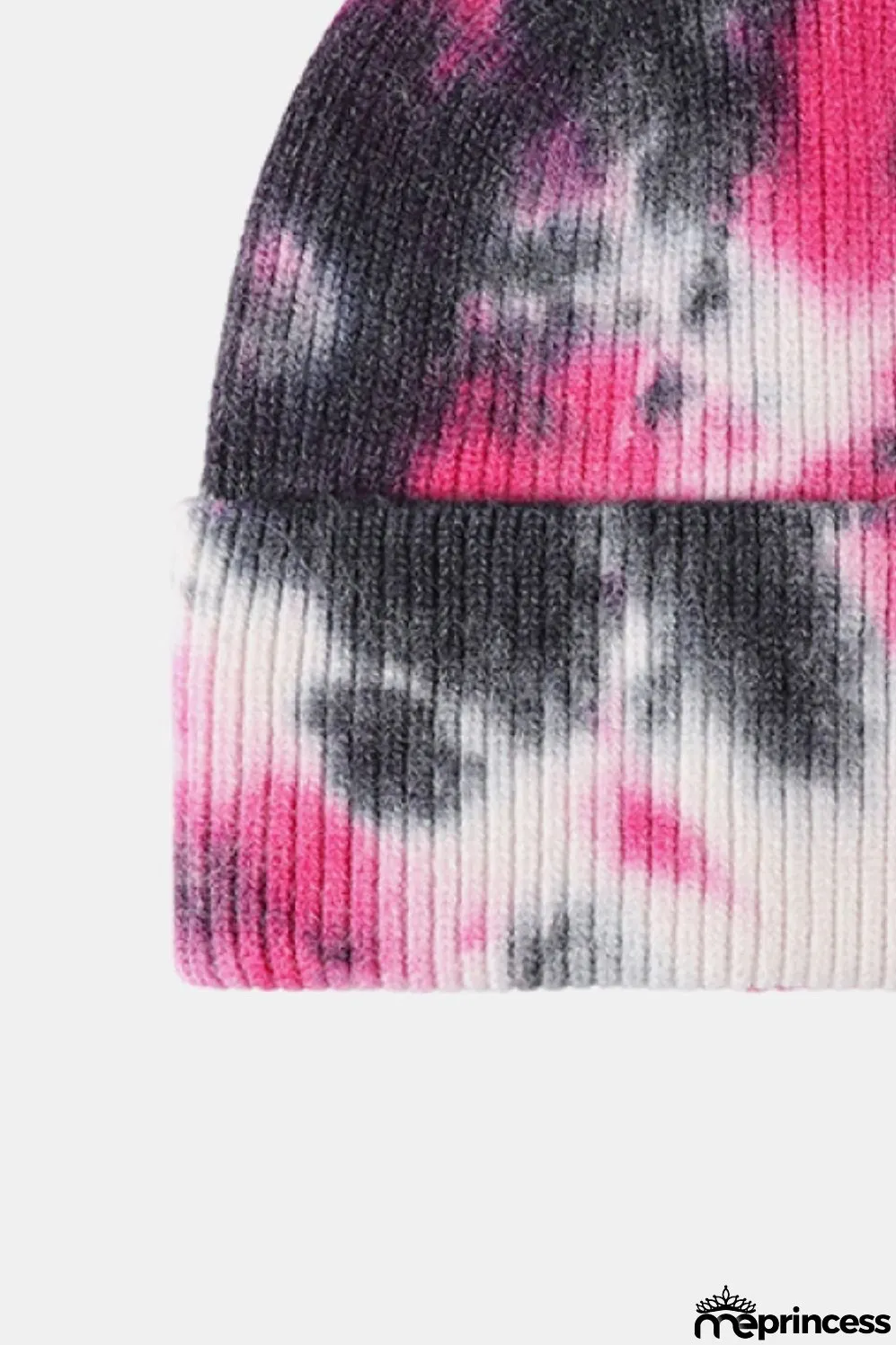 Tie-Dye Cuffed Rib-Knit Beanie Hat