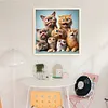 Funny Cat-11CT Stamped Cross Stitch 40*40cm