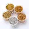 Cross Stitch Bead Embroidery Accessories 2.0mm Metallic Glass Round Beads DI Beads Suitable For 11ct Canvas Hairpin Bracelet Necklace Jewelry Accessories