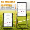 [US Local Warehouse] 35inx24in Magnetic Soccer Coaches Clipboard Tactical Dry Erase Board with Magnetic Markers Pen Eraser Portable Tactical Clipboard with Adjustable Stand for Basketball Volleyball Coaches