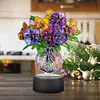 (US Local)Acrylic Double Sided Butterfly Vase Diamond Painting LED Night Light for Desktop