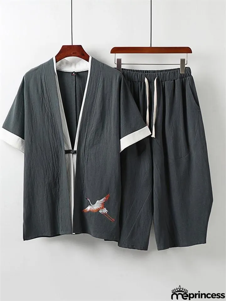 Men's Personality Cotton & Linen Sets