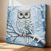 (25x25cm)DIY Owl Framed Handmade Pearl Painting Art Craft Kit Living Home Decor