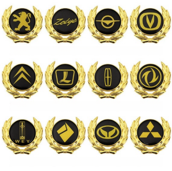 Wheat Ear Car Stickers Car Metal Car Logo Stickers 3d Three-dimensional Decorative Stickers