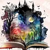 Magic Book - 11CT Stamped Cross Stitch - 50*50cm