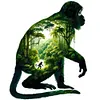 Monkey Landscape-Full Round Diamond Painting 