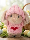 Handmade Mini Bunny Hug Cute with Gift Box Card Soft Floppytiny Easter Bunnie Best Gifts for Bunny Easter Holiday Birthday