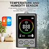 3-in-1 Carbon Monoxide Detector Rechargeable CO Detector Temp Humidity Monitor