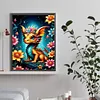 Diamond Painting-DIY Full Round Drill Dragon And Flower
