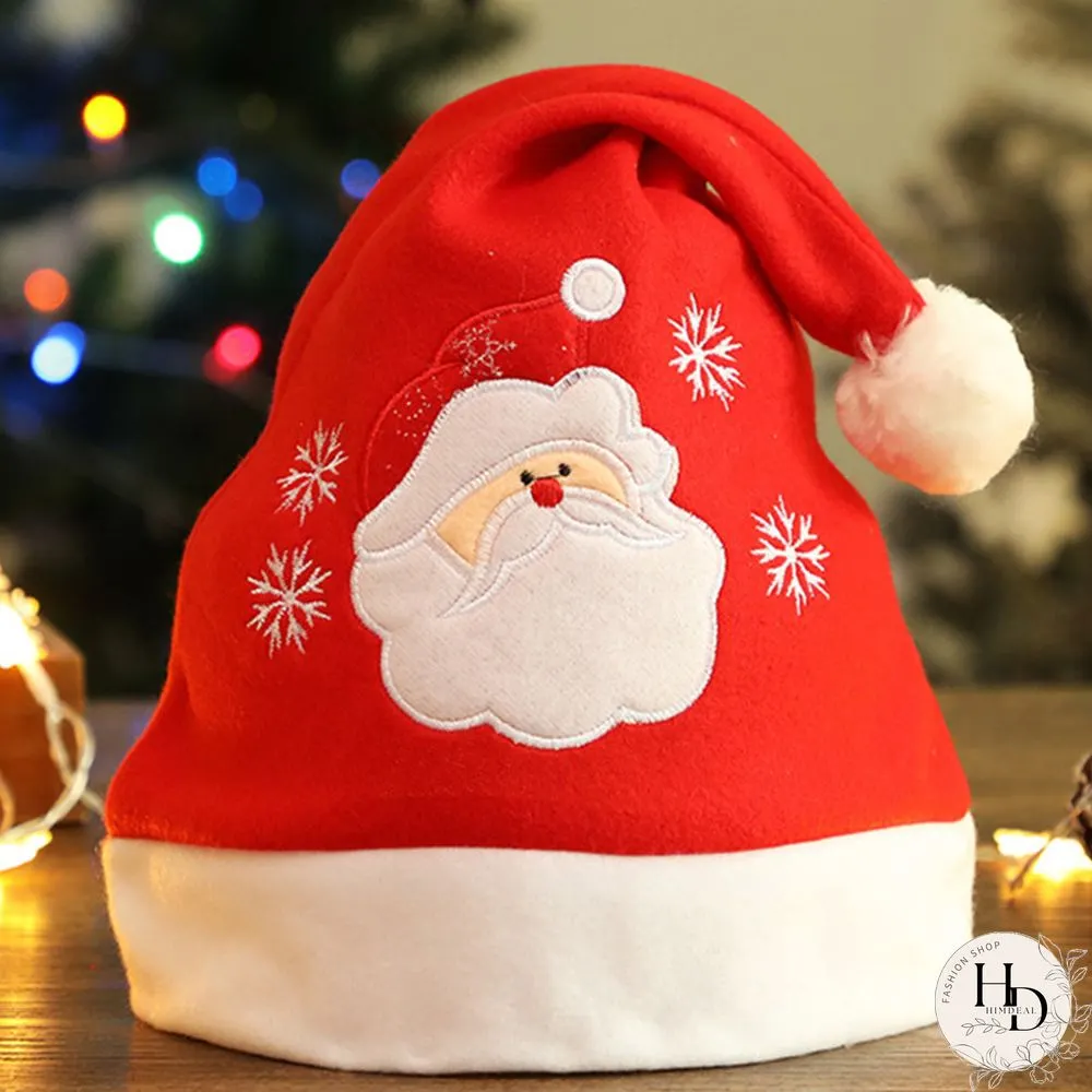 Khaki Fashion Patchwork Embroidered Christmas Hat