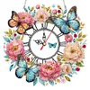 Diamond Painting Acrylic Peony Butterfly 5D Diamond Painting Wreath Clock