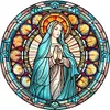 Jesus Virgin Glass Painting-Paint by Numbers Acrylic Painting 40*40CM
