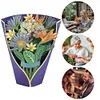 3D Paper Pop Up Flower Bouquet Greeting Card Postcard (Heaven Bird)