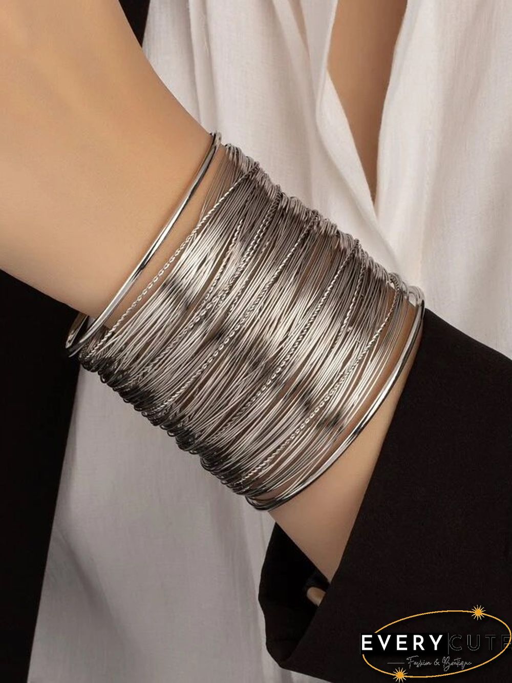 Ethnic Vintage Handwoven Wide Open Bracelet