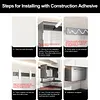Wall-Mounted Kitchen Storage Cabinet with Pull-Down Double-Layer Shelf Carbon Steel Spice Rack Organizer for Utensils Food Prep & Countertop Organization