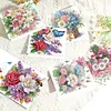 8Pcs Butterfly Diamond Painting Greeting Card Diamond Drawing Card for Friends