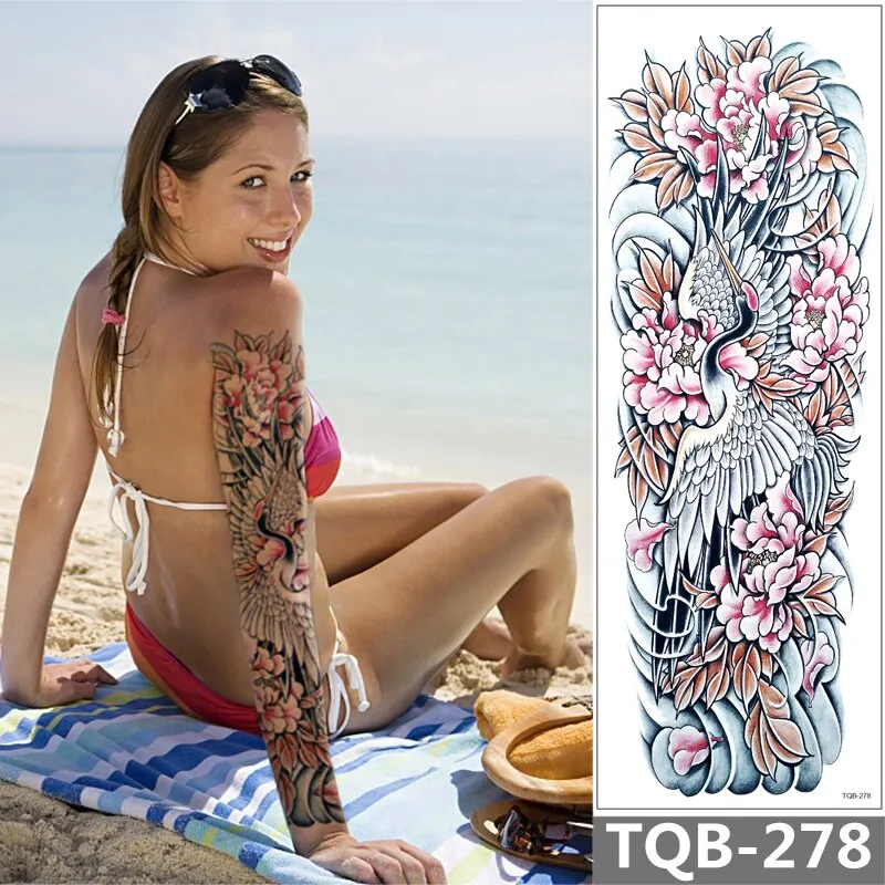 Sdrawing Arm Temporary Tattoo Sleeve For Men Maori Wolf Fake Large 3D Tatoo Stickers