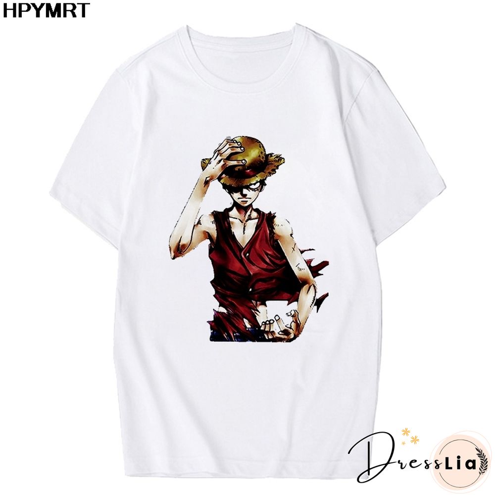 Anime Tshirt Women T Shirt One Piece Zoro Japanese Harajuku T-shirt Hipster Tees Harajuku Streewear Fashion Tops Female Clothing