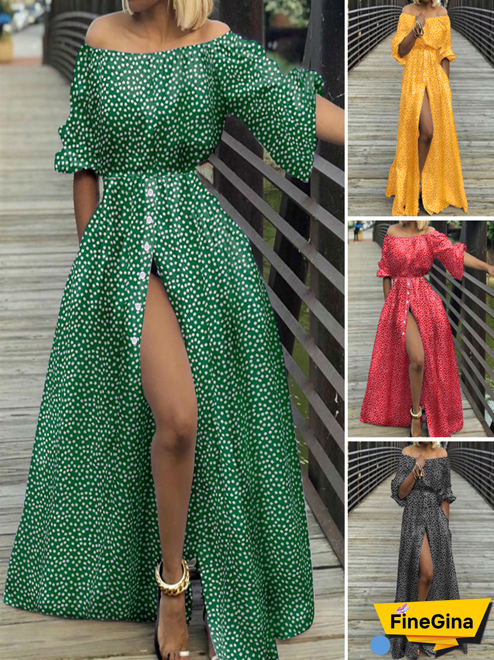 Summer Dresses Women Celmia High Split White Long Sundress Sexy High Waist Maxi Robes Three Quarter Sleeves Party Vestidos