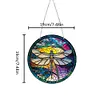 5D Diamond Painting Double Sided Effect  Stained Glass Panel Decorative Home Garden Decoration Hanging Kit(Dragonfly)