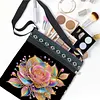 Diamond Painting Golden Rose Crossbody Bag Ethnic Style Handbag with Adjustable Strap