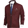 RL&reg; męski sweter w jednolitym kolorze z kołnierzem