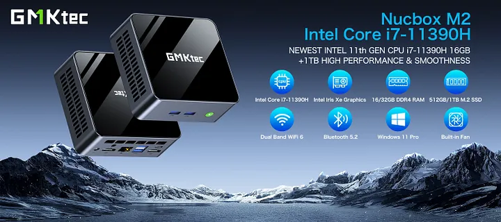 GMKtec GMKtec NucBox M2 Mini PC Intel® 11th Core™ i7 11390H 249.00