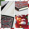 (US Local)Snowman A5 Size Diamond Painting Notebook Set with 4Pcs Bookmark Holiday Gift