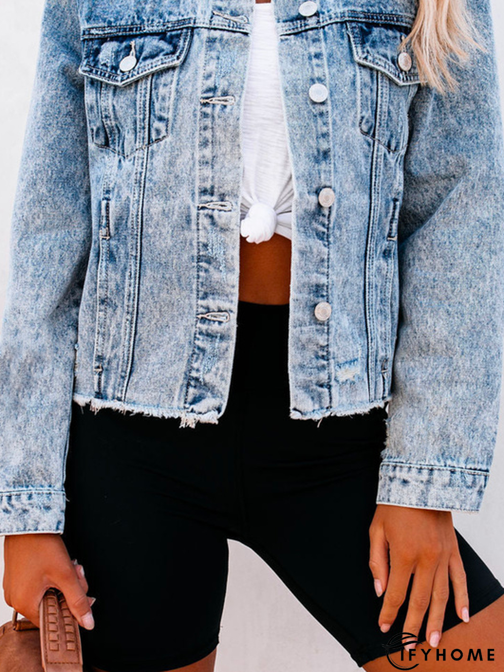 Casual Long sleeve Outwear Denim Jacket | IFYHOME