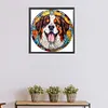 Dog Glass Painting-Paint by Numbers Acrylic Painting 40*40CM
