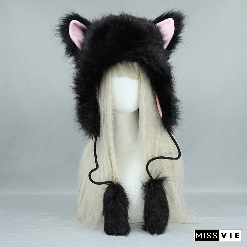 Kawaii Kitty Ears Plush Hat