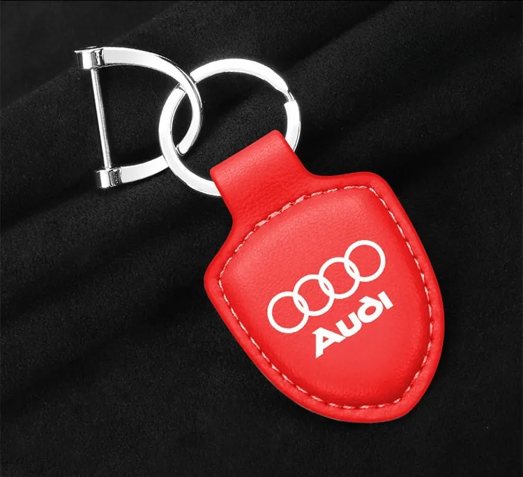 High-end genuine leather car key pendant with car LOGO