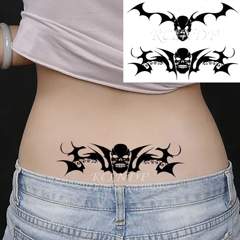 Waterproof Temporary Tattoo Sticker Sexy Thigh Love Sick English Words Gothic Water Transfer Fake Tatto Flash Tatoo for Women