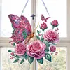 (US Local)DIY Double Sided Special Shaped Flower Butterfly Diamond Painting Hanging Decor