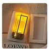 Portable Metal Table Lamp for Indoor/Outdoor ,Rechargeable Cordless LED Lamp, 3-Colour Infinitely Dimming Battery Powered Small Desk Lamp, Restaurant/Bedroom/Bar/Coffee Shop/Camping Light 