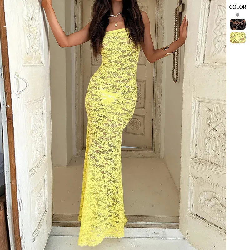 Nigikala Nigikala Spring/Summer New Print Sleeveless Elegance Elegance Open-Fork With Dress Woman