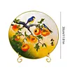 DIY Cloisonne Enamel Painting Kit for Adults Beginners Gift Home Decor Filigree Enamel Art Making Set with Bracket 30x30cm