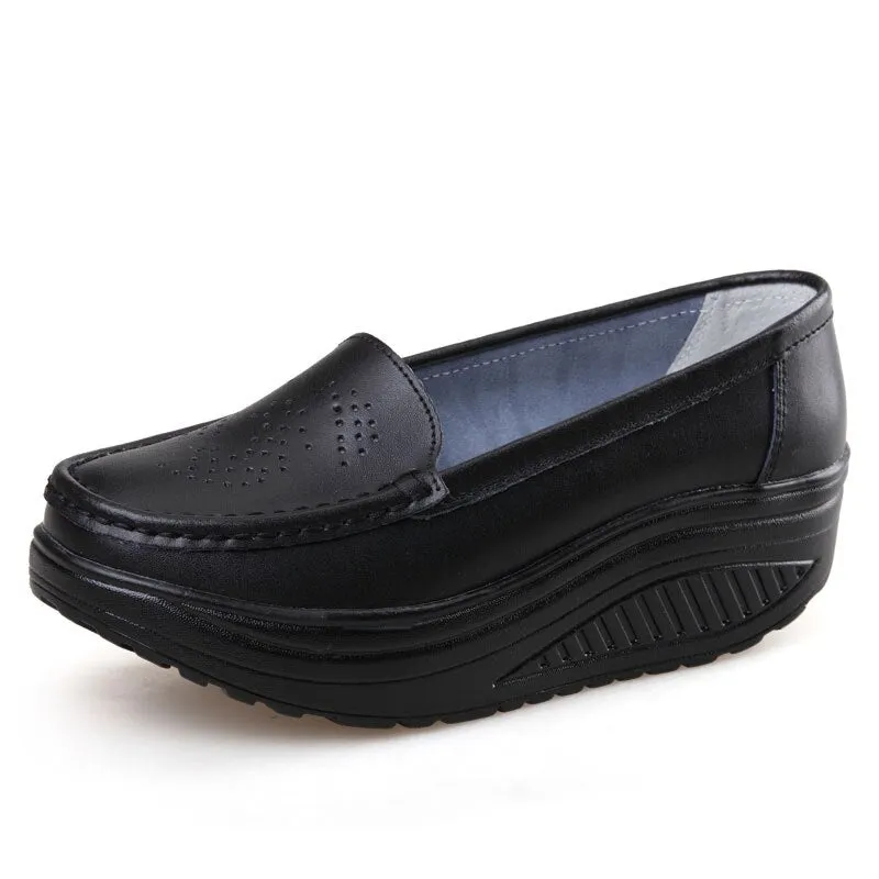Athvotar Platform Shoes Ladies Shoes Comfortable Breathable Shoes Women Autumn Slip on Casual Women Sneakers Zapatos De 425-1