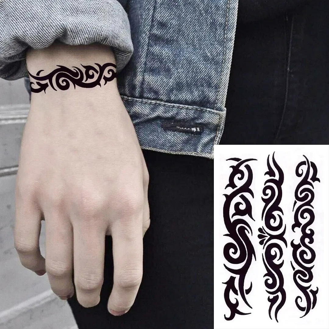 3D Realistic Wings Letters Temporary Tattoos For Women Men Quotes Thorns Dragon Fake Tattoo Fashion Waterproof Tatoos Sticker