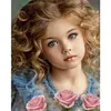 Rose Girl-Paint by Numbers Acrylic Painting 40*50cm