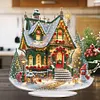 (US Local)Acrylic Christmas House Desktop Diamond Art Kits Diamond Painting Desktop Decors