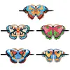 5pcs DIY Handmade Creative Mandala Pattern Wooden + PU Leather Daily Wear Hair Accessories Hair Clips Diamond Painting Artwork Kits