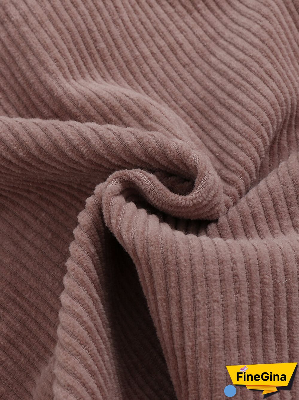 Corduroy Ribbed Solid Pocket Button Lapel Long Sleeve Jakcet