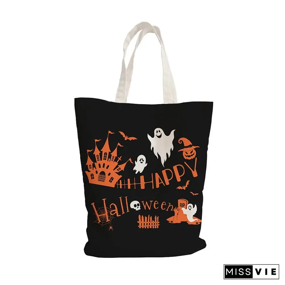 Ghost Spider Web Plaid Print Canvas Crossbody Bag