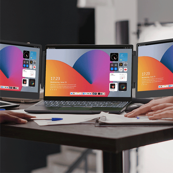 KEFEYA デュアルモニター シルバー 本体 Kefeya | Laptop Monitor Extender
