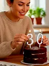 Reusable Numeral Birthday Candle Holder Set Number 0-9 for Party Anniversary