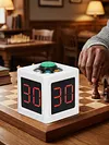 4 Sides Cube Timer with 1.4in Display Digital Countdown Stopwatch Timer 5-Level Brightness No Battery for Poker Casino Chess Tournament
