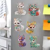 6PCS DIY Diamond Painting Refrigerator Magnets Sticker Kit (Funny Fox)