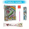 Diamond Painting -5D Full Round Drill Skulls and Rainbows(40x50cm)